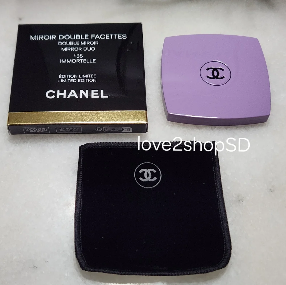 CHANEL 135 IMMORTELLE DOUBLE MIRROR MIROIR DOUBLE FACETTES 135 Purple Limited Ed - Picture 7 of 7